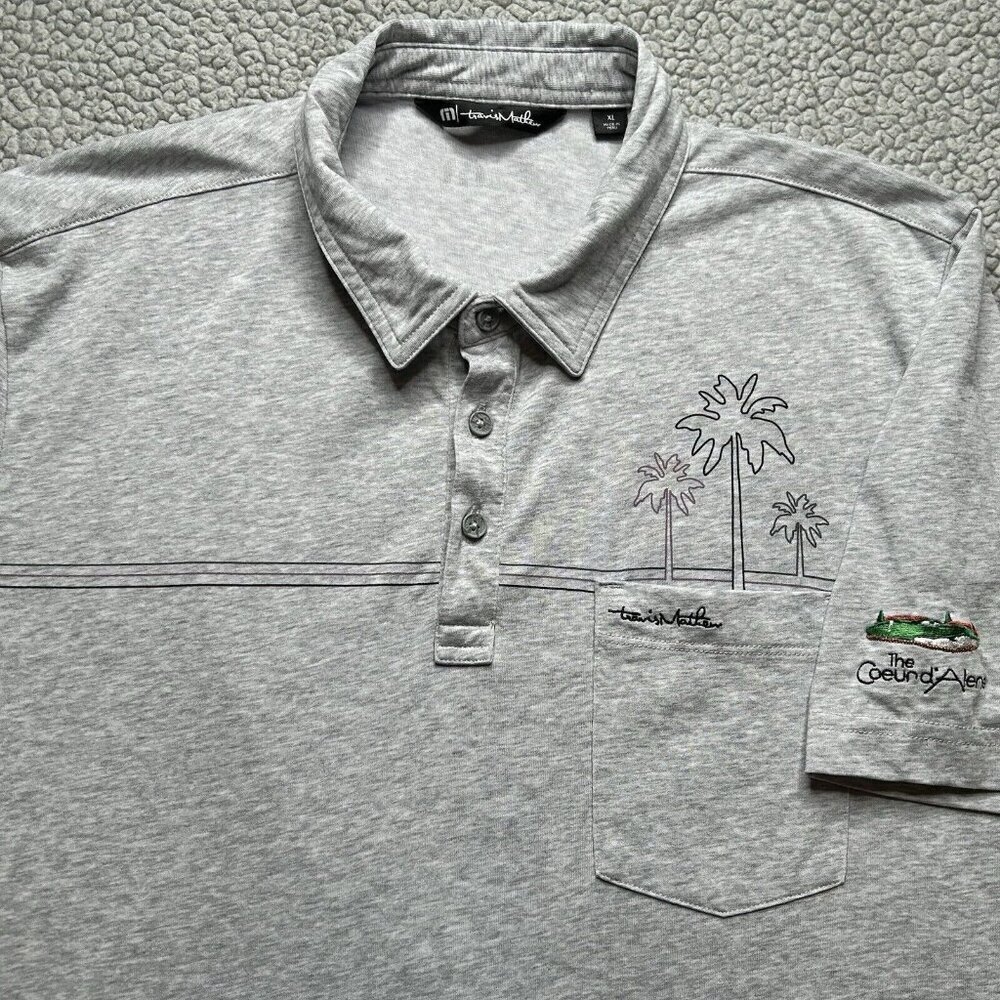Travis Mathew Polo Mens Extra Large Coeur d'Alene Golf Resort Idaho Performance